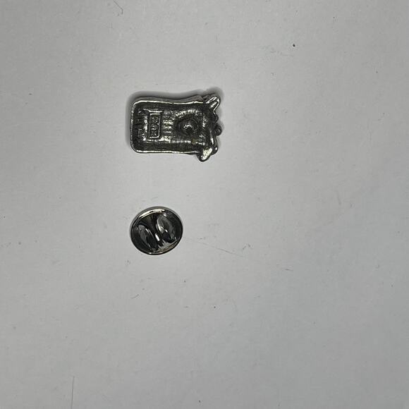 pewter gray tie tack brooch lapel pin COFFEE bag java petite about 1" jewelry - Picture 12 of 16